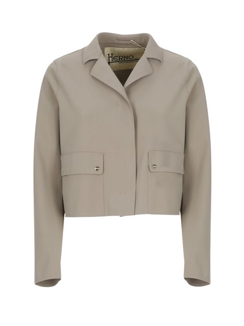 Giacca crop in nylon Tortora Herno | GA000250D 13455S2600